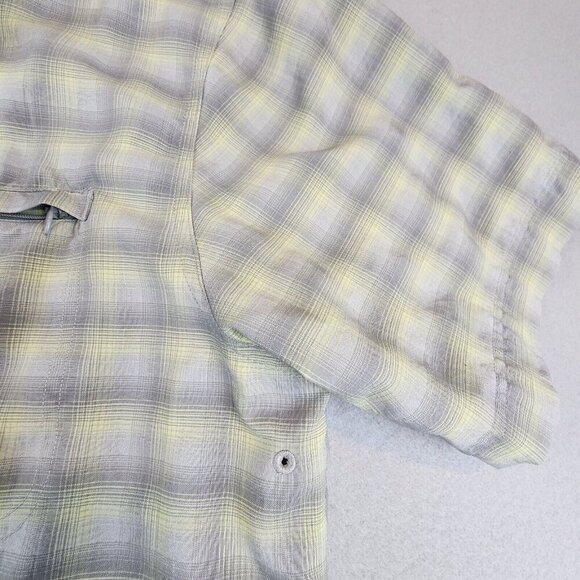 EDDIE‎ BAUER SPORT Mens Lg Plaid Button Down Moisture Wicking Shirt Short Sleeve - Picture 5 of 11